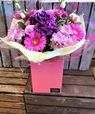 Florist Selection Pink and purple Handtied Bouquet