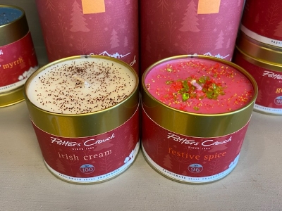 Christmas scented potters crouch candles