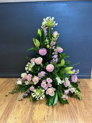 flat backed traditional arrangement