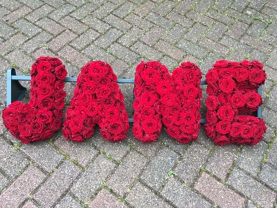 Luxury rose based letter frame