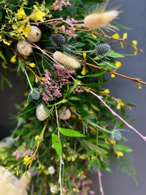 Spring front door wreath workshop