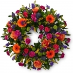 Vibrant mixed wreath