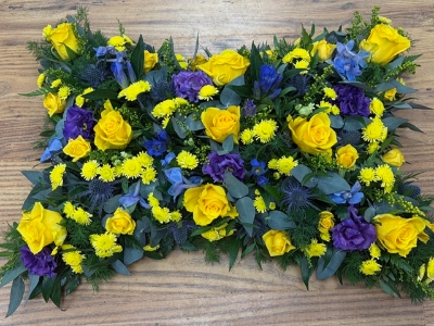 Yellow and Purple mixed pillow