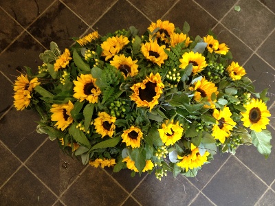 Sunflower Coffin Spray