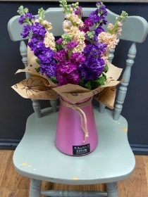 Scented Stocks in Eco Vase
