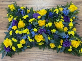 Yellow and Purple mixed pillow