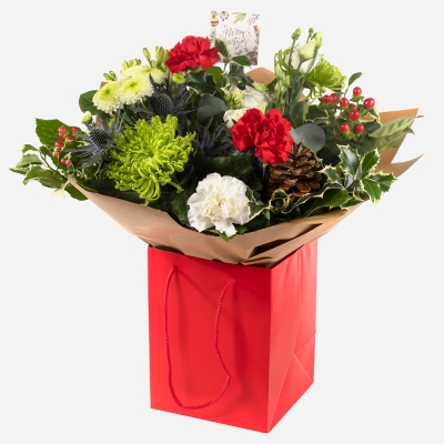 Florist Choice Comfort and Joy aqua bouquet