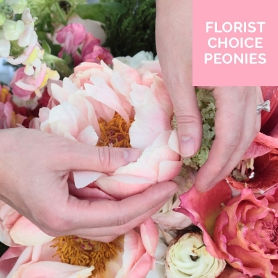 Florist choice peony wrap