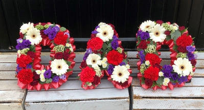 Mixed floral lettering