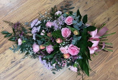 Pretty pink small tied sheaf