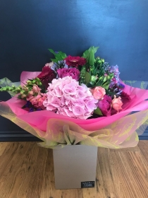 Florist selection pink & purple Handtied Bouquet