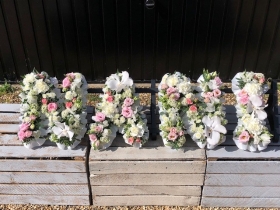 Mixed floral lettering