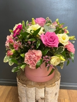 Florist Choice pink Hatbox
