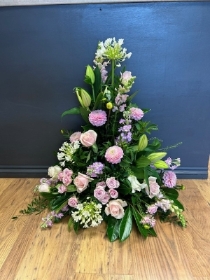 Flat backed traditional arrangement