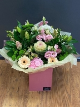 Florists choice pastel handtied