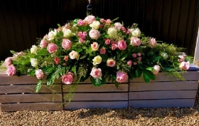 Luxury Pink & White Rose Double Ended Spray