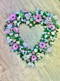 Mixed pastel open heart