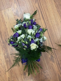 Small tied sheaf in purple and white